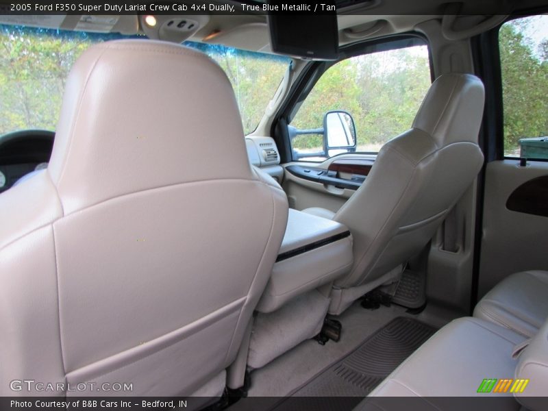 True Blue Metallic / Tan 2005 Ford F350 Super Duty Lariat Crew Cab 4x4 Dually