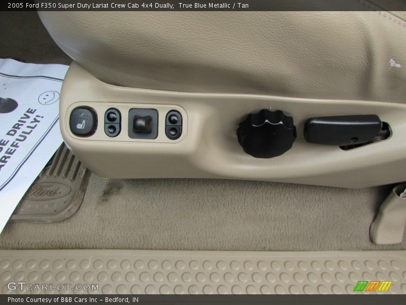 True Blue Metallic / Tan 2005 Ford F350 Super Duty Lariat Crew Cab 4x4 Dually