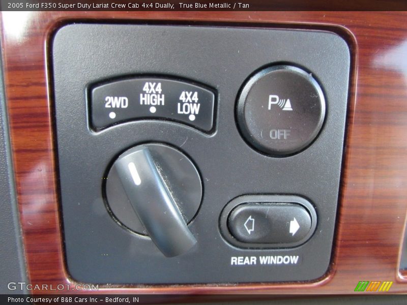 True Blue Metallic / Tan 2005 Ford F350 Super Duty Lariat Crew Cab 4x4 Dually