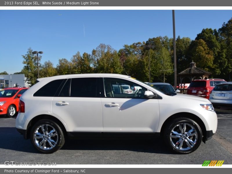 White Suede / Medium Light Stone 2013 Ford Edge SEL