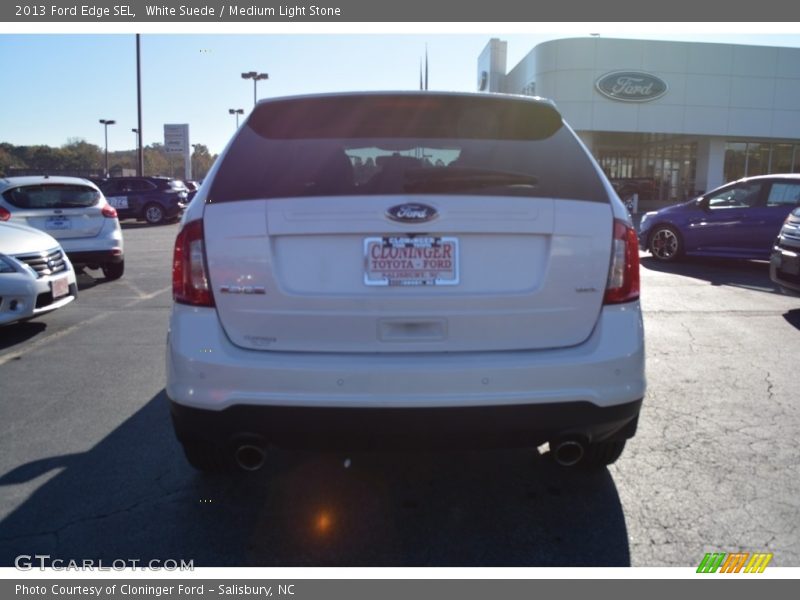 White Suede / Medium Light Stone 2013 Ford Edge SEL