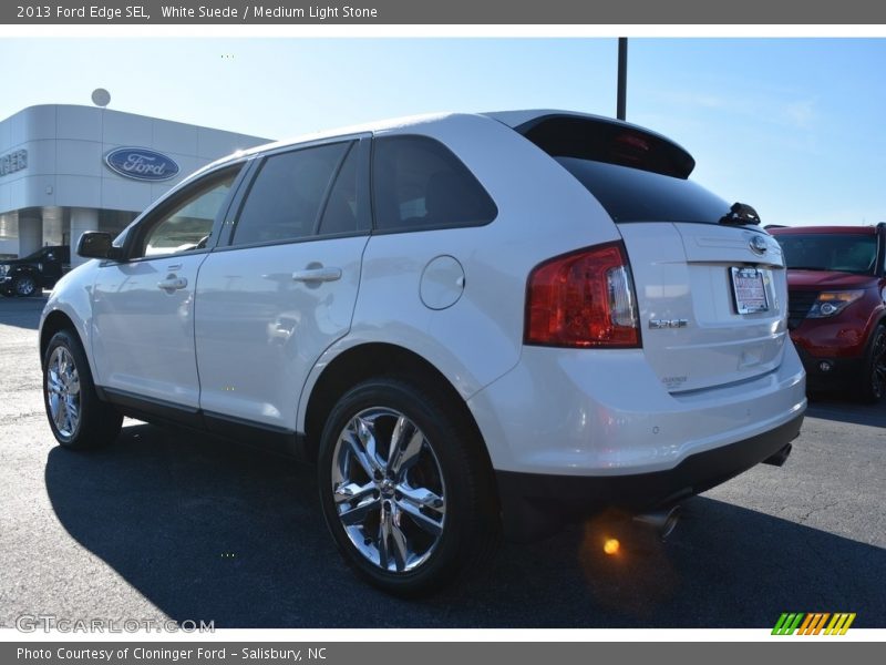 White Suede / Medium Light Stone 2013 Ford Edge SEL