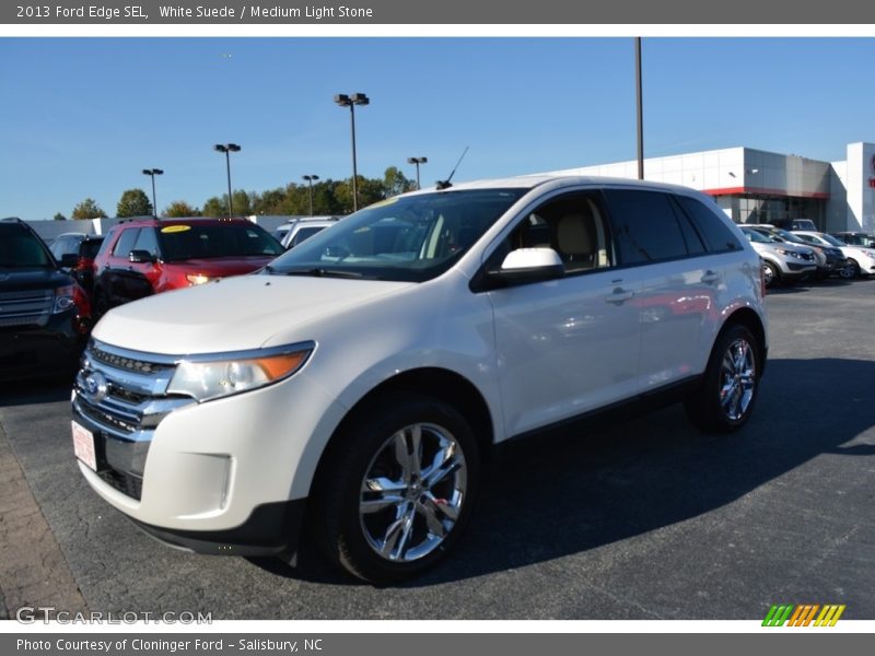 White Suede / Medium Light Stone 2013 Ford Edge SEL
