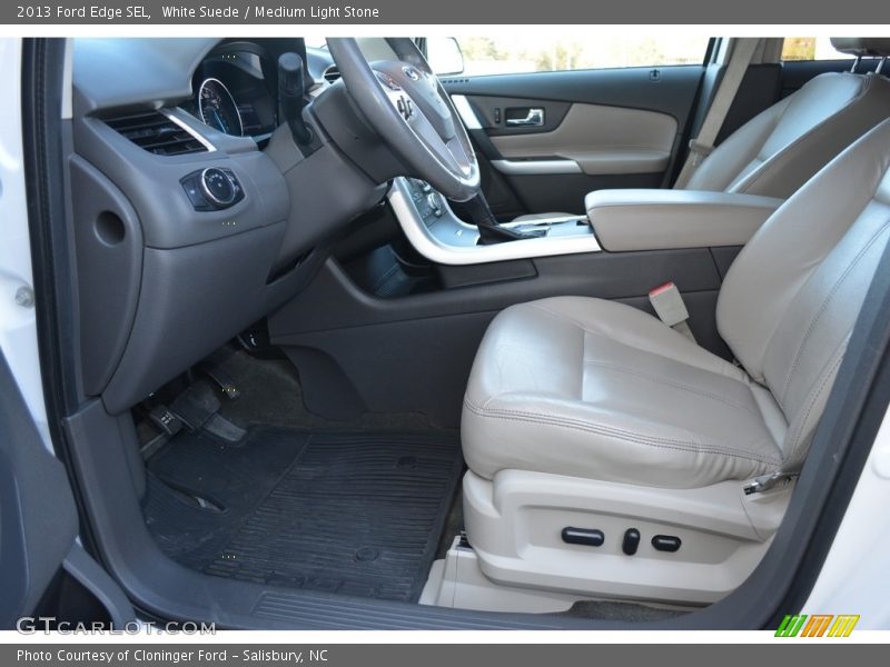 White Suede / Medium Light Stone 2013 Ford Edge SEL