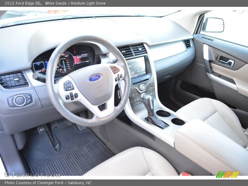 White Suede / Medium Light Stone 2013 Ford Edge SEL