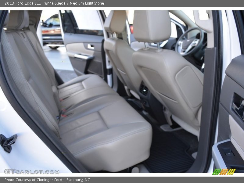 White Suede / Medium Light Stone 2013 Ford Edge SEL