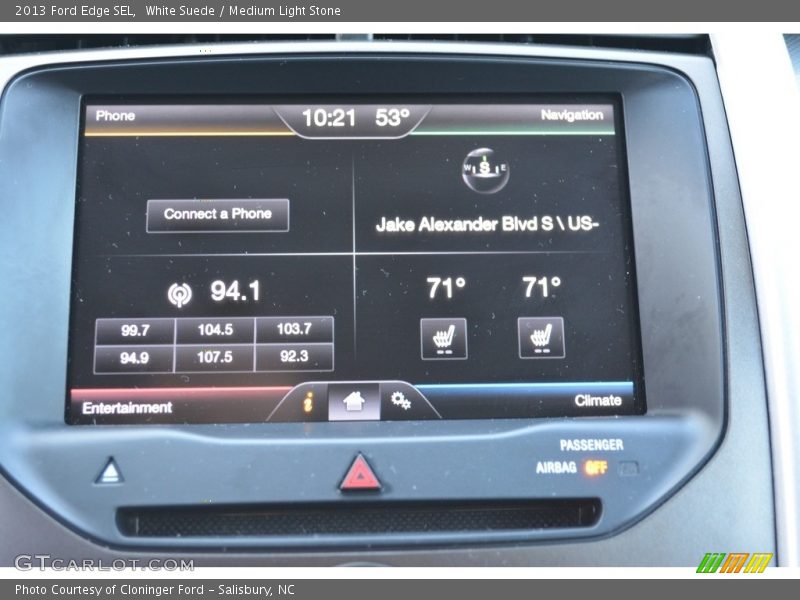 White Suede / Medium Light Stone 2013 Ford Edge SEL