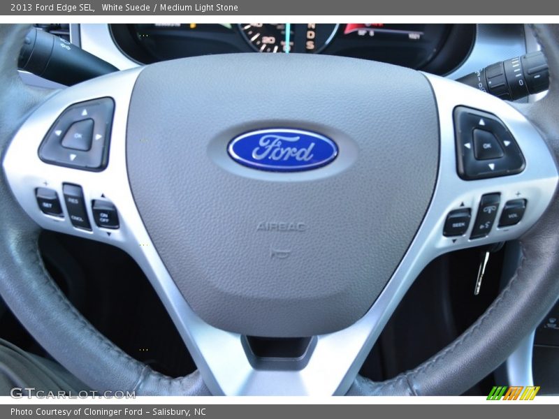White Suede / Medium Light Stone 2013 Ford Edge SEL