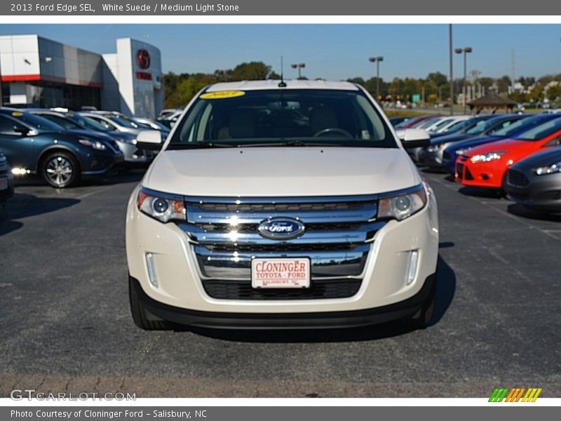 White Suede / Medium Light Stone 2013 Ford Edge SEL