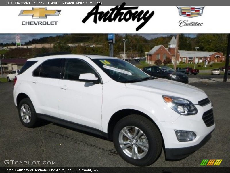 Summit White / Jet Black 2016 Chevrolet Equinox LT AWD