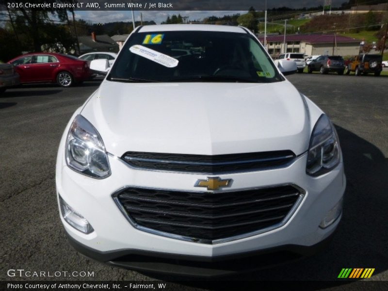 Summit White / Jet Black 2016 Chevrolet Equinox LT AWD
