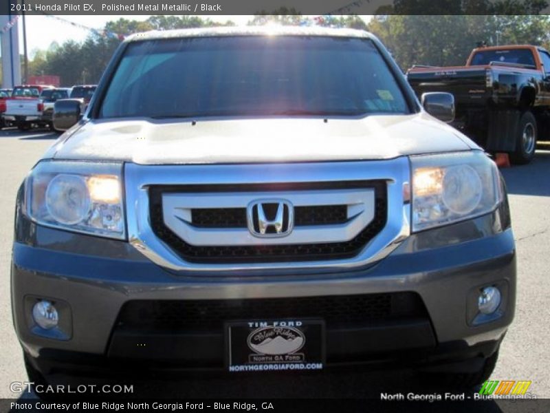 Polished Metal Metallic / Black 2011 Honda Pilot EX