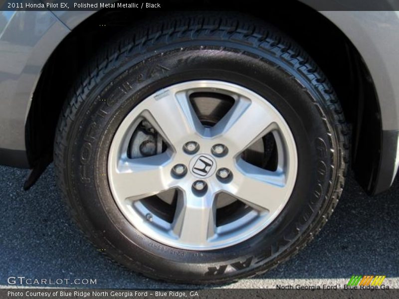 Polished Metal Metallic / Black 2011 Honda Pilot EX