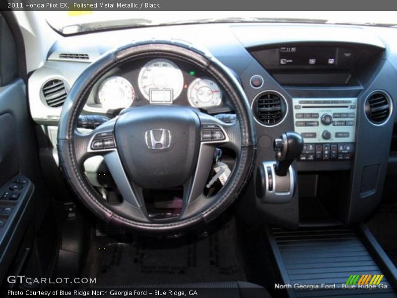 Polished Metal Metallic / Black 2011 Honda Pilot EX