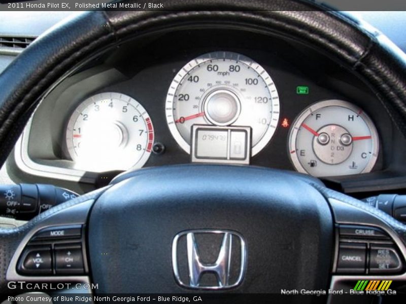 Polished Metal Metallic / Black 2011 Honda Pilot EX