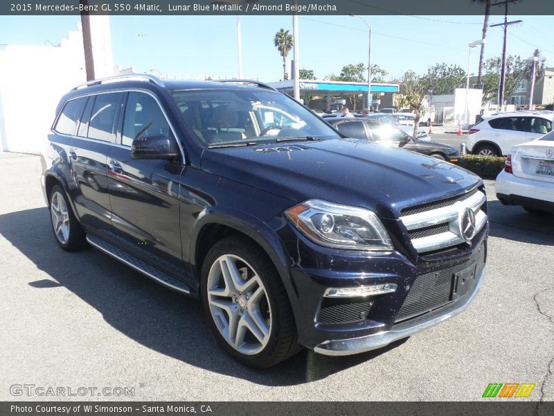 Lunar Blue Metallic / Almond Beige/Mocha 2015 Mercedes-Benz GL 550 4Matic