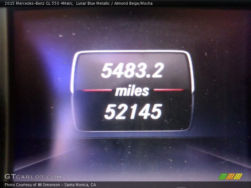 Lunar Blue Metallic / Almond Beige/Mocha 2015 Mercedes-Benz GL 550 4Matic