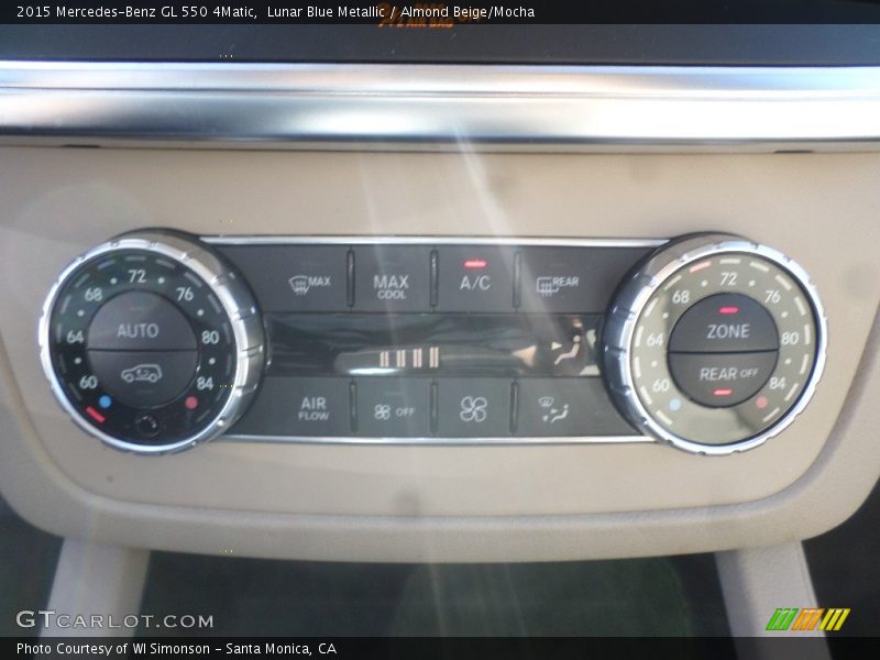 Lunar Blue Metallic / Almond Beige/Mocha 2015 Mercedes-Benz GL 550 4Matic
