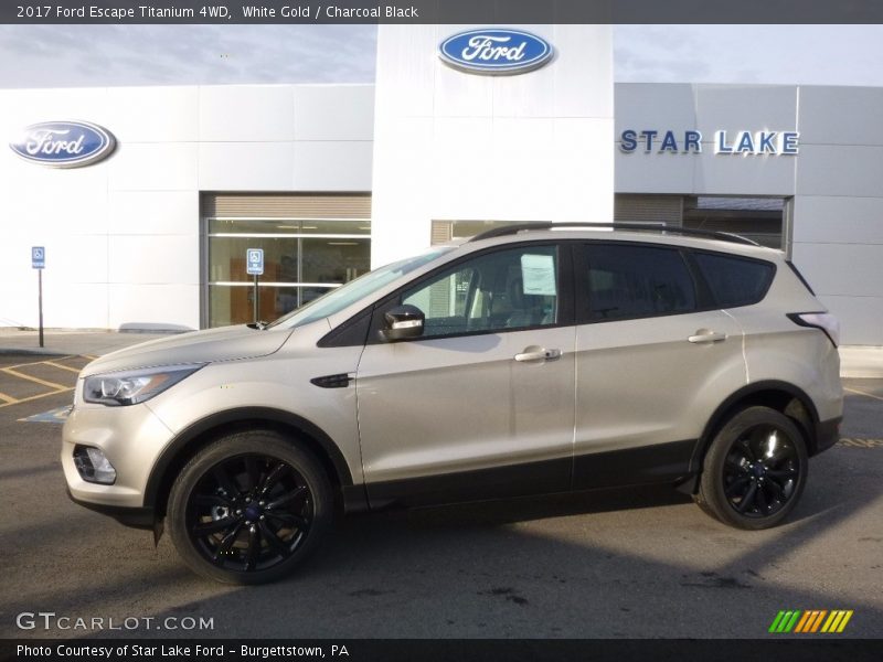 White Gold / Charcoal Black 2017 Ford Escape Titanium 4WD