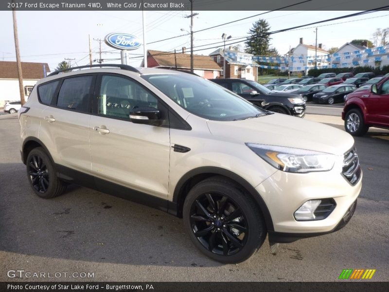 White Gold / Charcoal Black 2017 Ford Escape Titanium 4WD