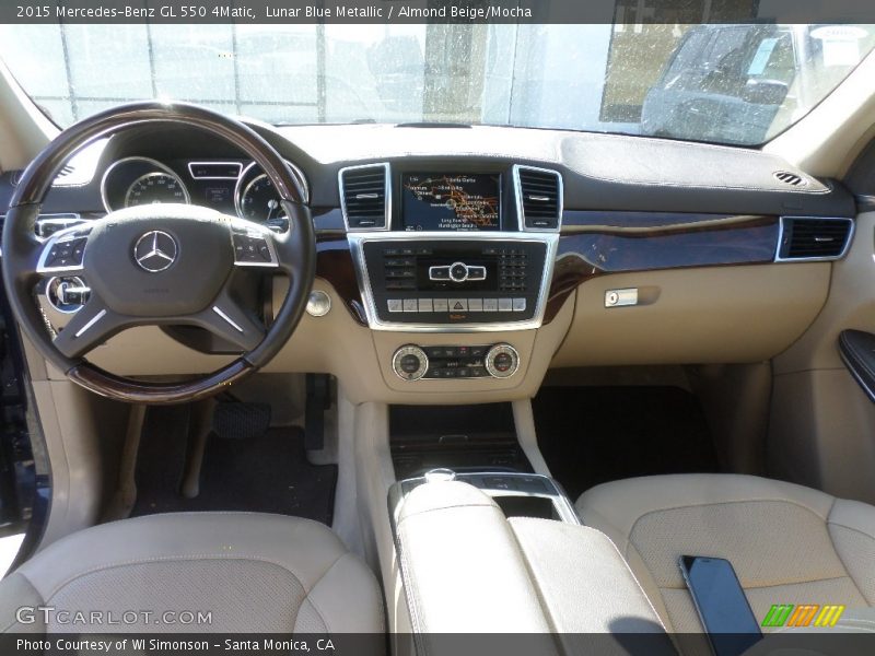 Lunar Blue Metallic / Almond Beige/Mocha 2015 Mercedes-Benz GL 550 4Matic