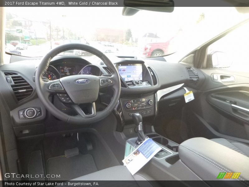 White Gold / Charcoal Black 2017 Ford Escape Titanium 4WD