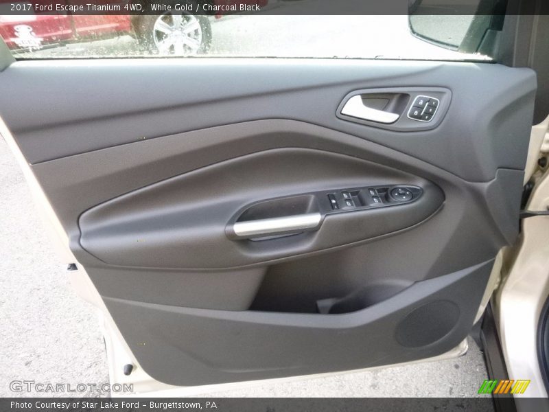 White Gold / Charcoal Black 2017 Ford Escape Titanium 4WD