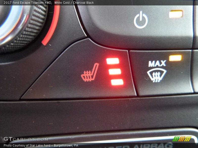 White Gold / Charcoal Black 2017 Ford Escape Titanium 4WD