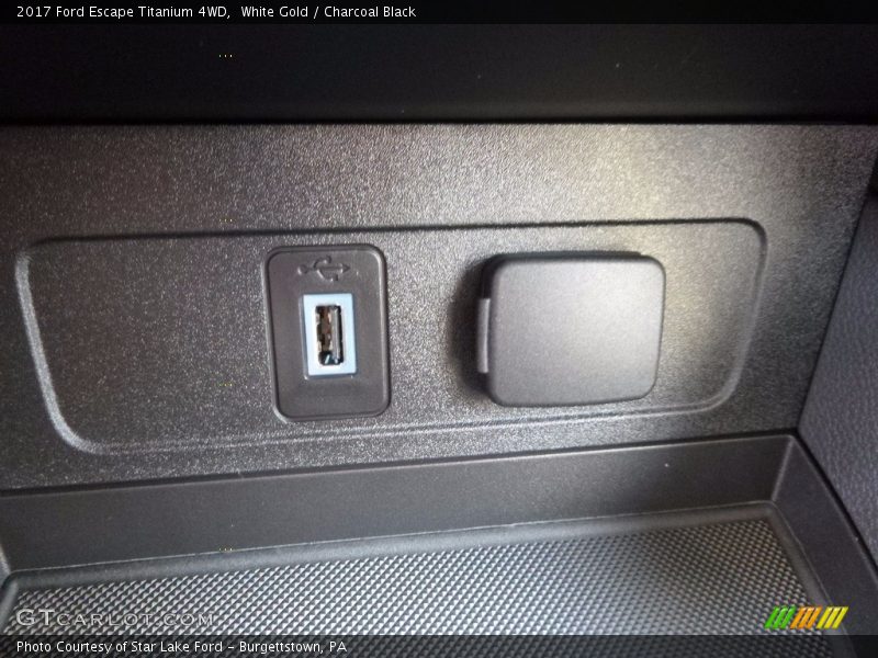 White Gold / Charcoal Black 2017 Ford Escape Titanium 4WD