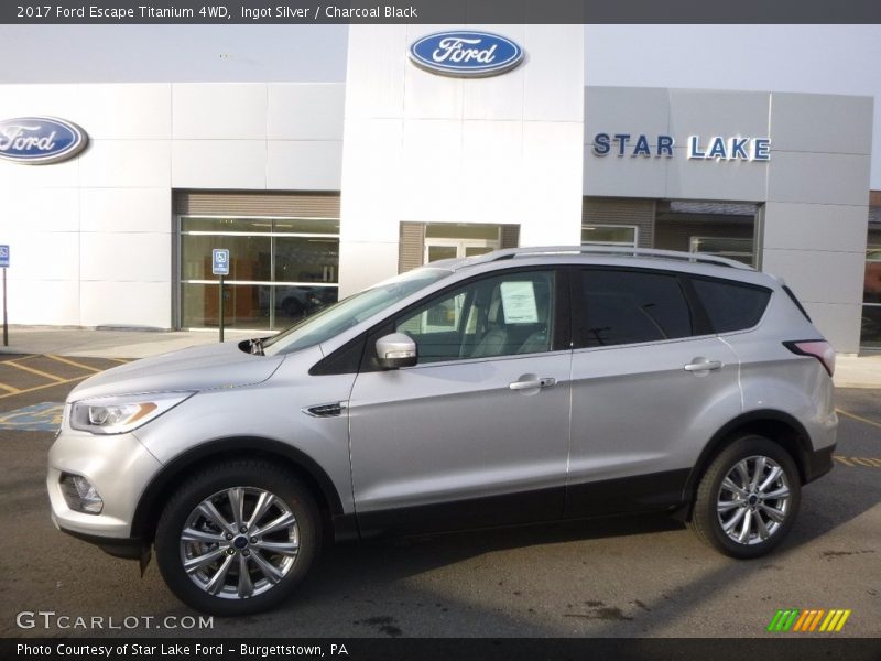 Ingot Silver / Charcoal Black 2017 Ford Escape Titanium 4WD