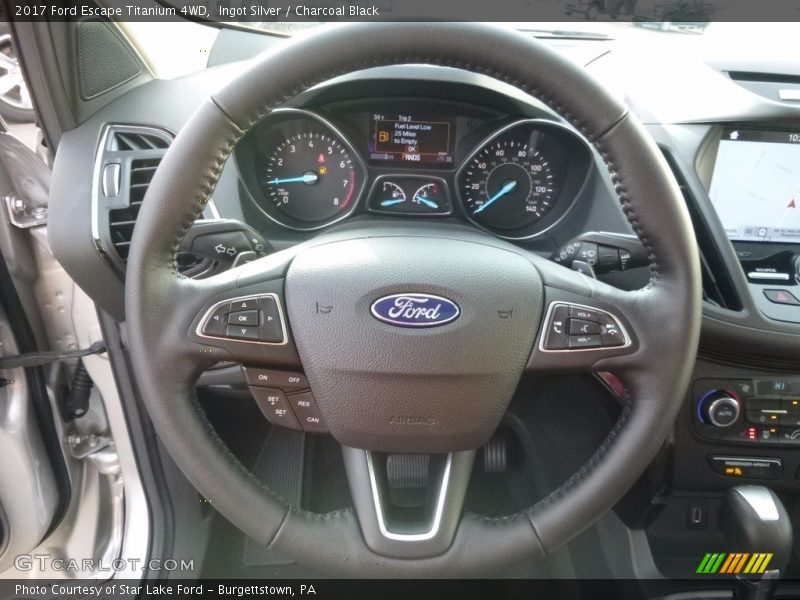 Ingot Silver / Charcoal Black 2017 Ford Escape Titanium 4WD