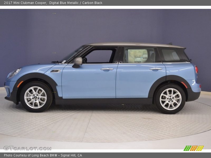 Digital Blue Metallic / Carbon Black 2017 Mini Clubman Cooper