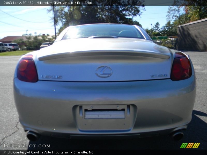 Millennium Silver Metallic / Ecru Beige 2003 Lexus SC 430