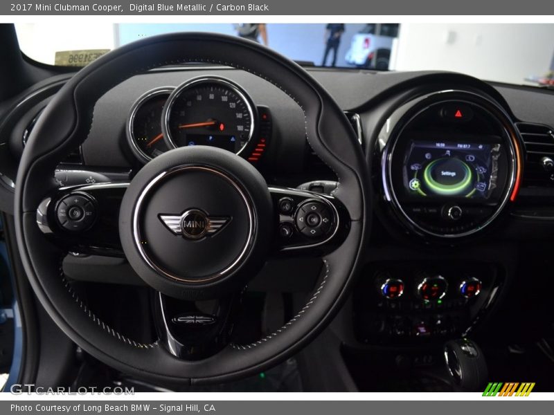 Digital Blue Metallic / Carbon Black 2017 Mini Clubman Cooper