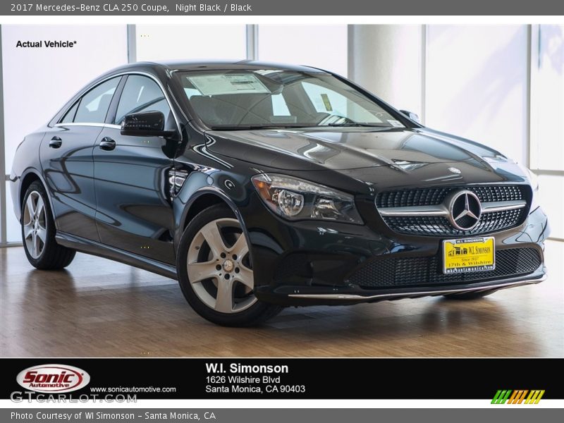 Night Black / Black 2017 Mercedes-Benz CLA 250 Coupe