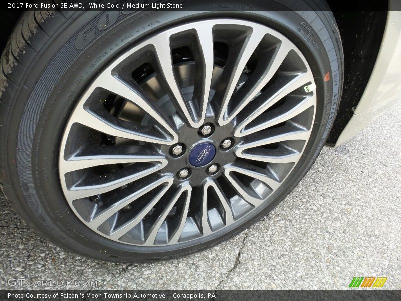 White Gold / Medium Light Stone 2017 Ford Fusion SE AWD