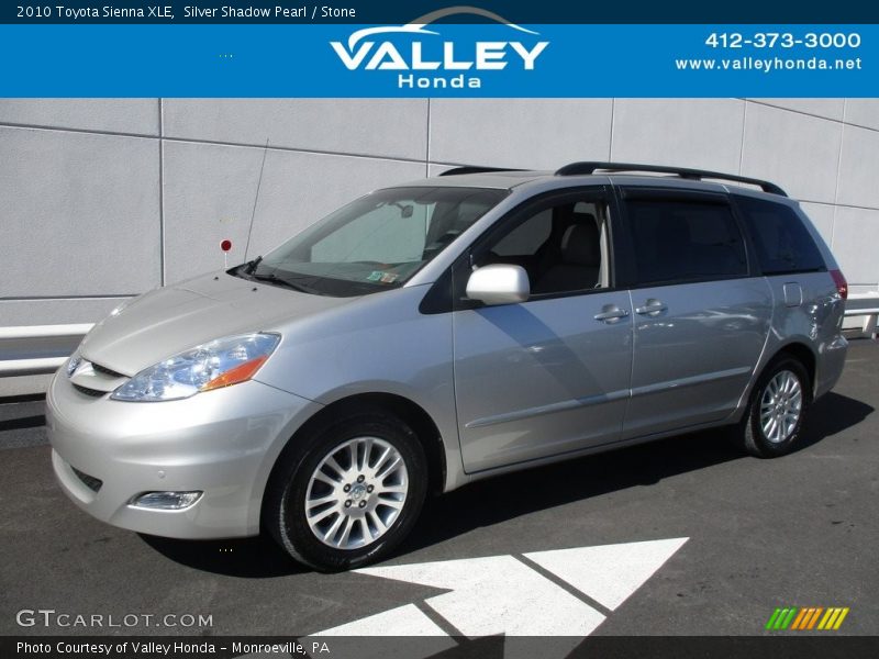 Silver Shadow Pearl / Stone 2010 Toyota Sienna XLE