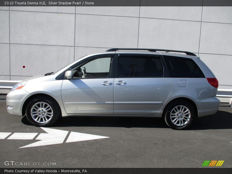 Silver Shadow Pearl / Stone 2010 Toyota Sienna XLE