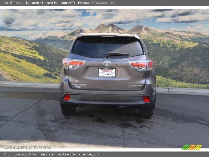 Predawn Gray Mica / Ash 2016 Toyota Highlander Limited Platinum AWD