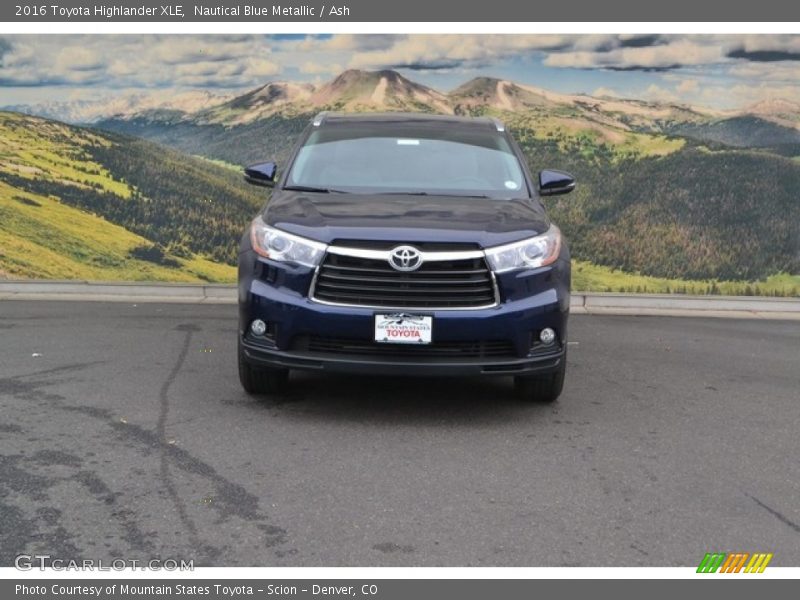 Nautical Blue Metallic / Ash 2016 Toyota Highlander XLE