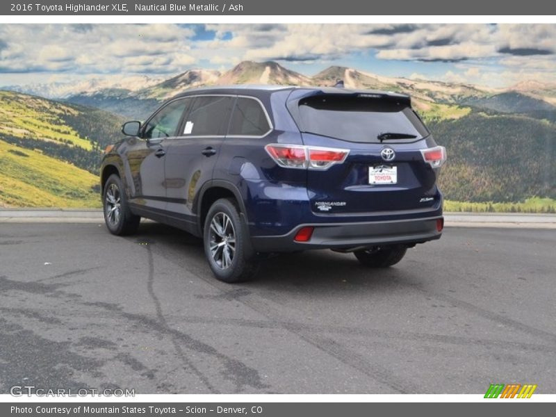 Nautical Blue Metallic / Ash 2016 Toyota Highlander XLE