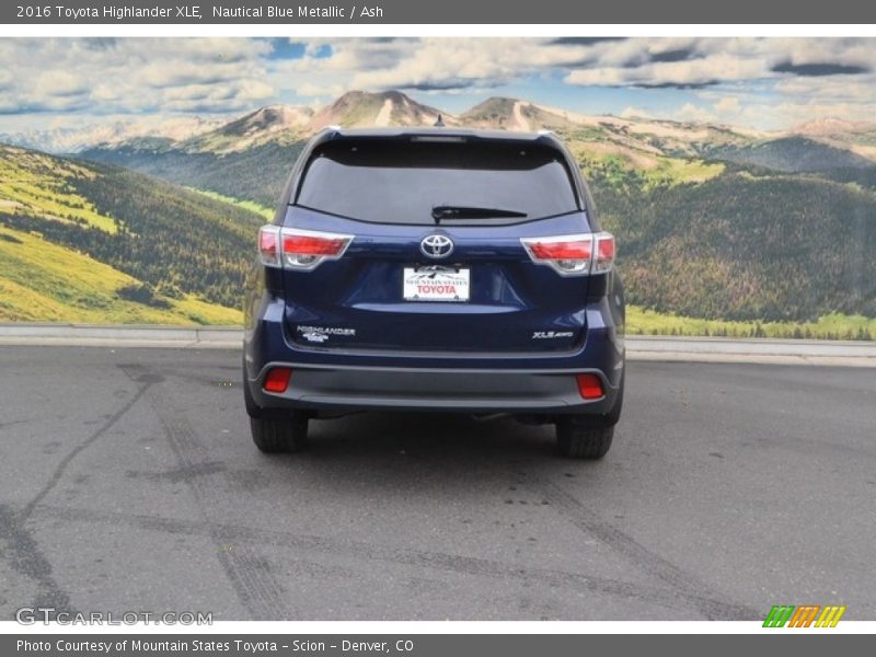 Nautical Blue Metallic / Ash 2016 Toyota Highlander XLE