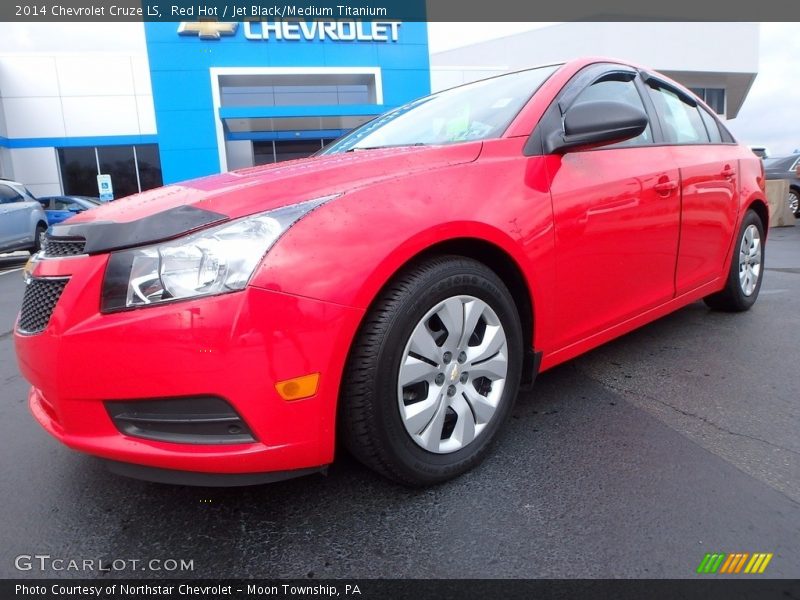 Red Hot / Jet Black/Medium Titanium 2014 Chevrolet Cruze LS