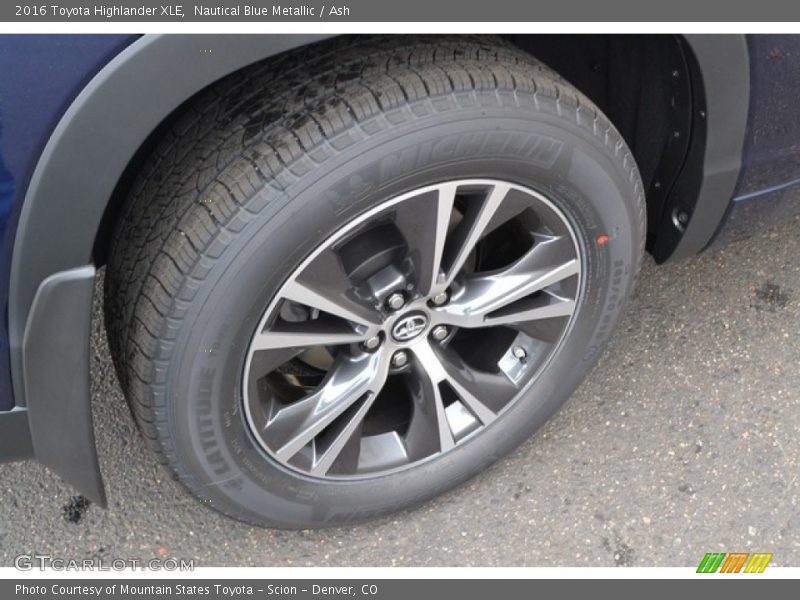 Nautical Blue Metallic / Ash 2016 Toyota Highlander XLE