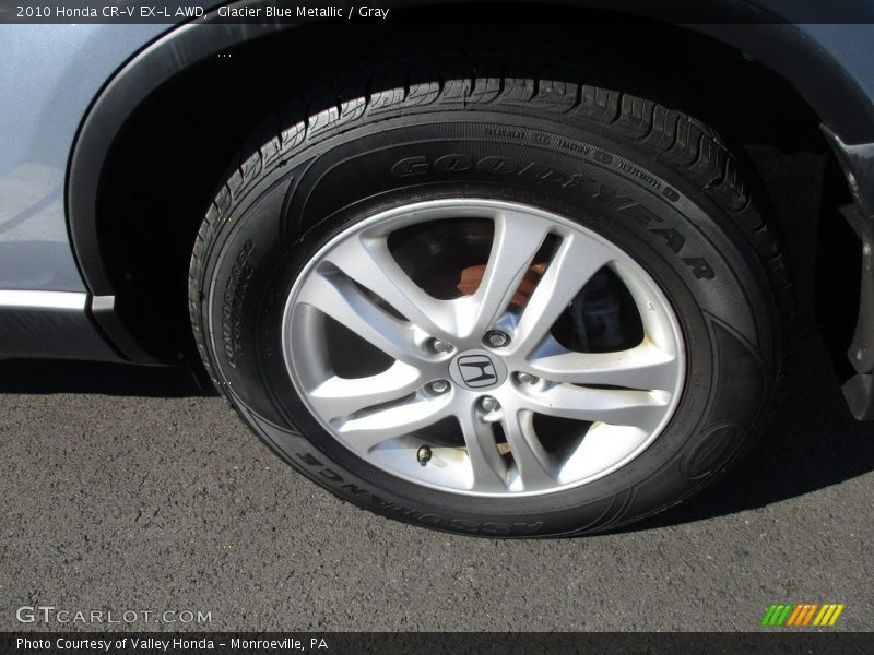 Glacier Blue Metallic / Gray 2010 Honda CR-V EX-L AWD