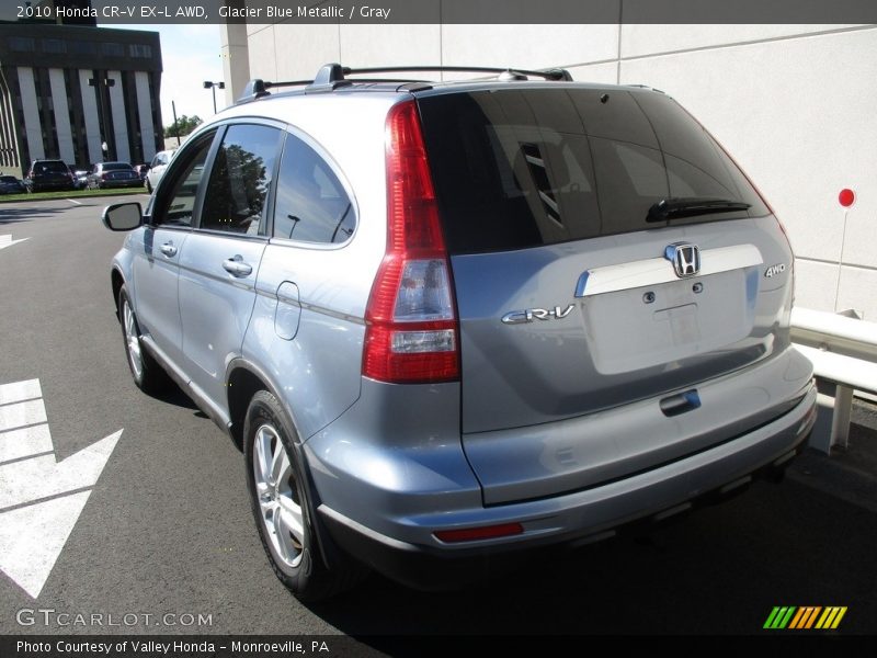 Glacier Blue Metallic / Gray 2010 Honda CR-V EX-L AWD