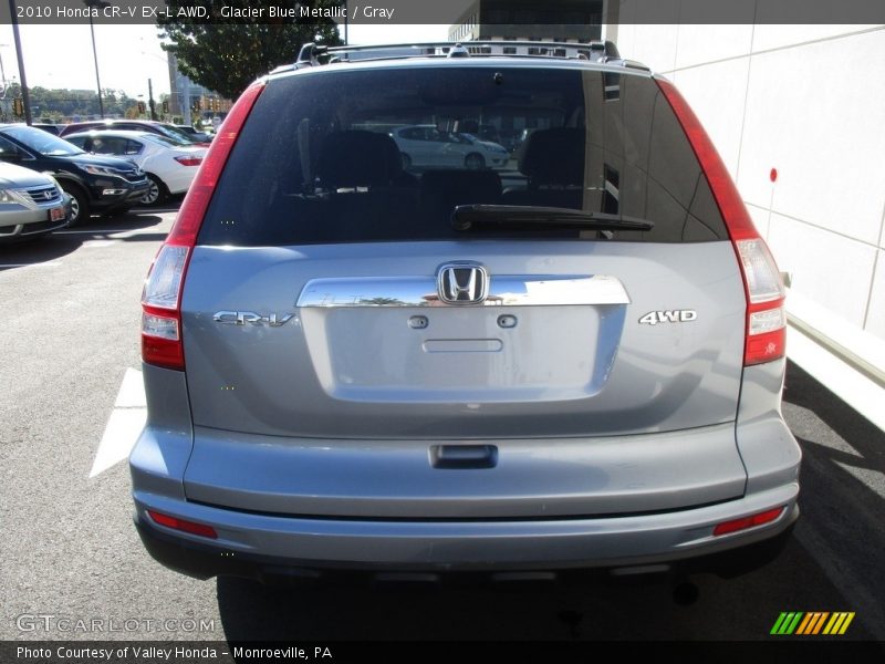 Glacier Blue Metallic / Gray 2010 Honda CR-V EX-L AWD