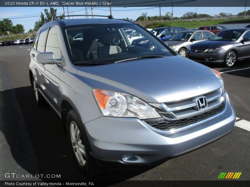 Glacier Blue Metallic / Gray 2010 Honda CR-V EX-L AWD