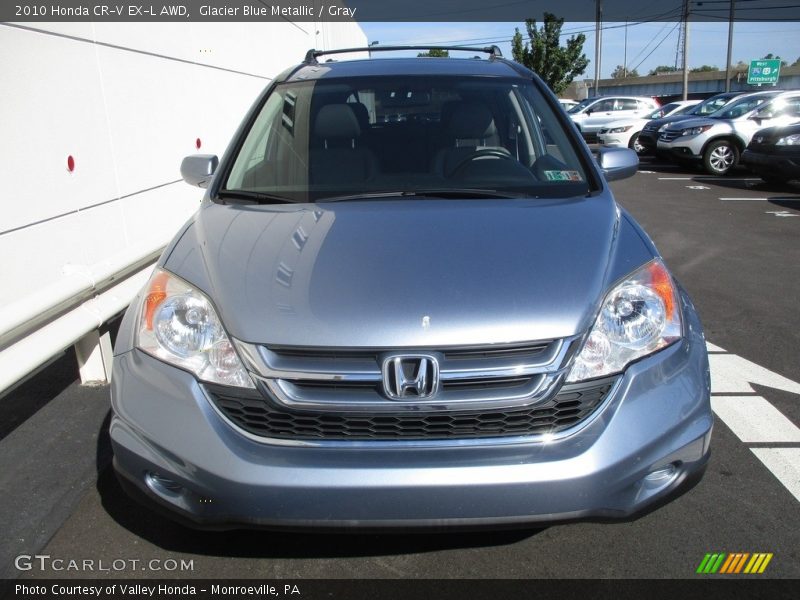 Glacier Blue Metallic / Gray 2010 Honda CR-V EX-L AWD