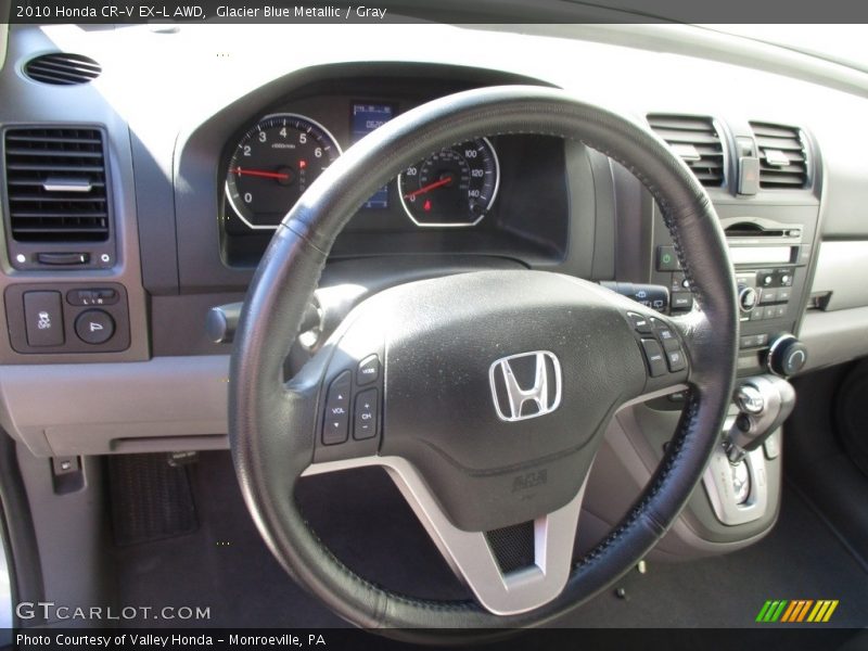 Glacier Blue Metallic / Gray 2010 Honda CR-V EX-L AWD
